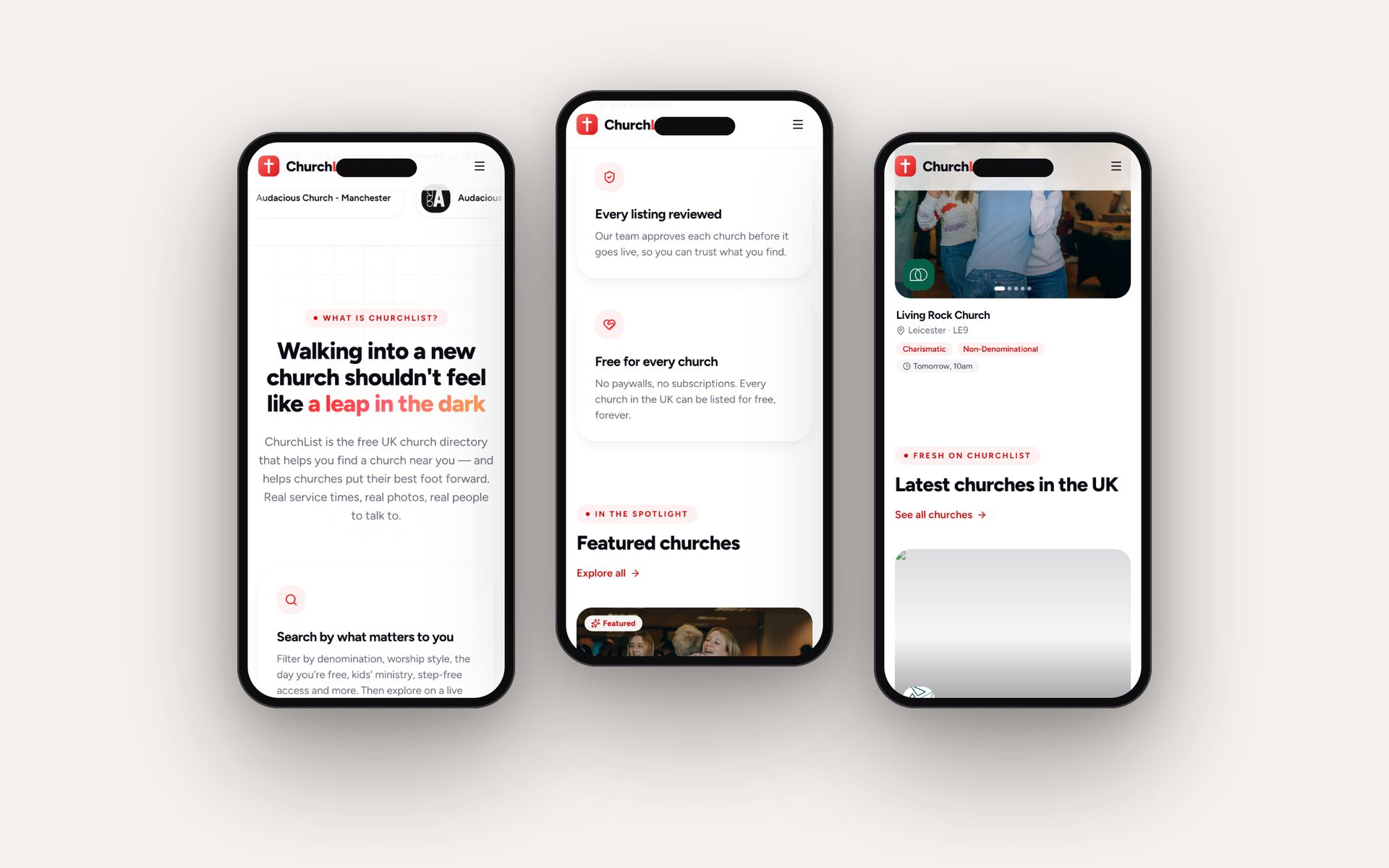 ChurchList: phones