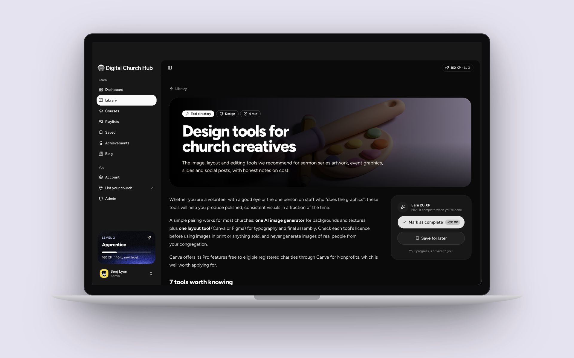 Digital Church Hub: tool directory article