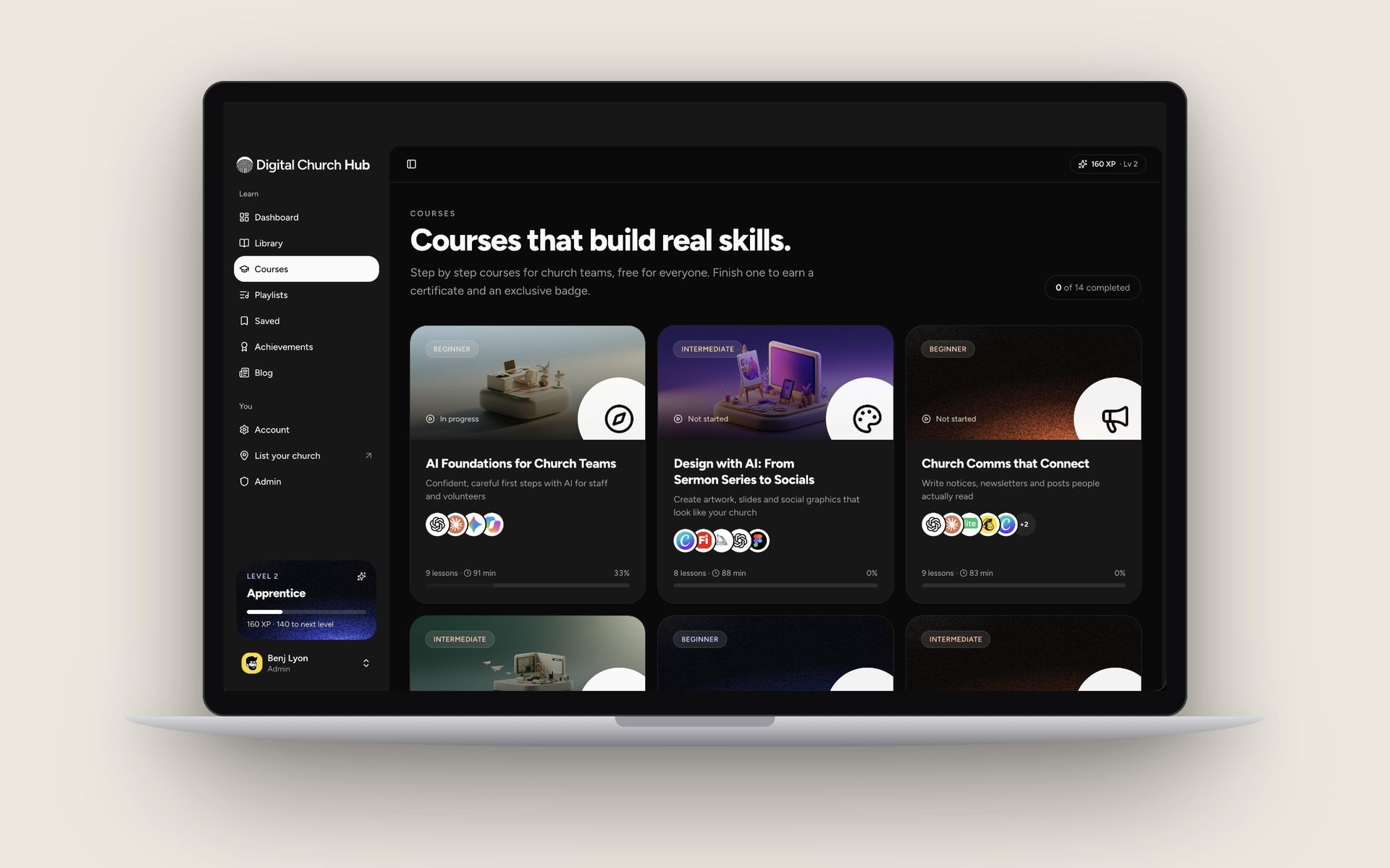Digital Church Hub: courses