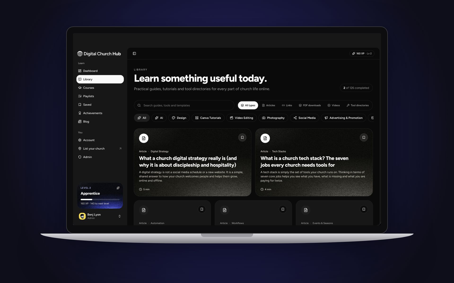Digital Church Hub: resource library