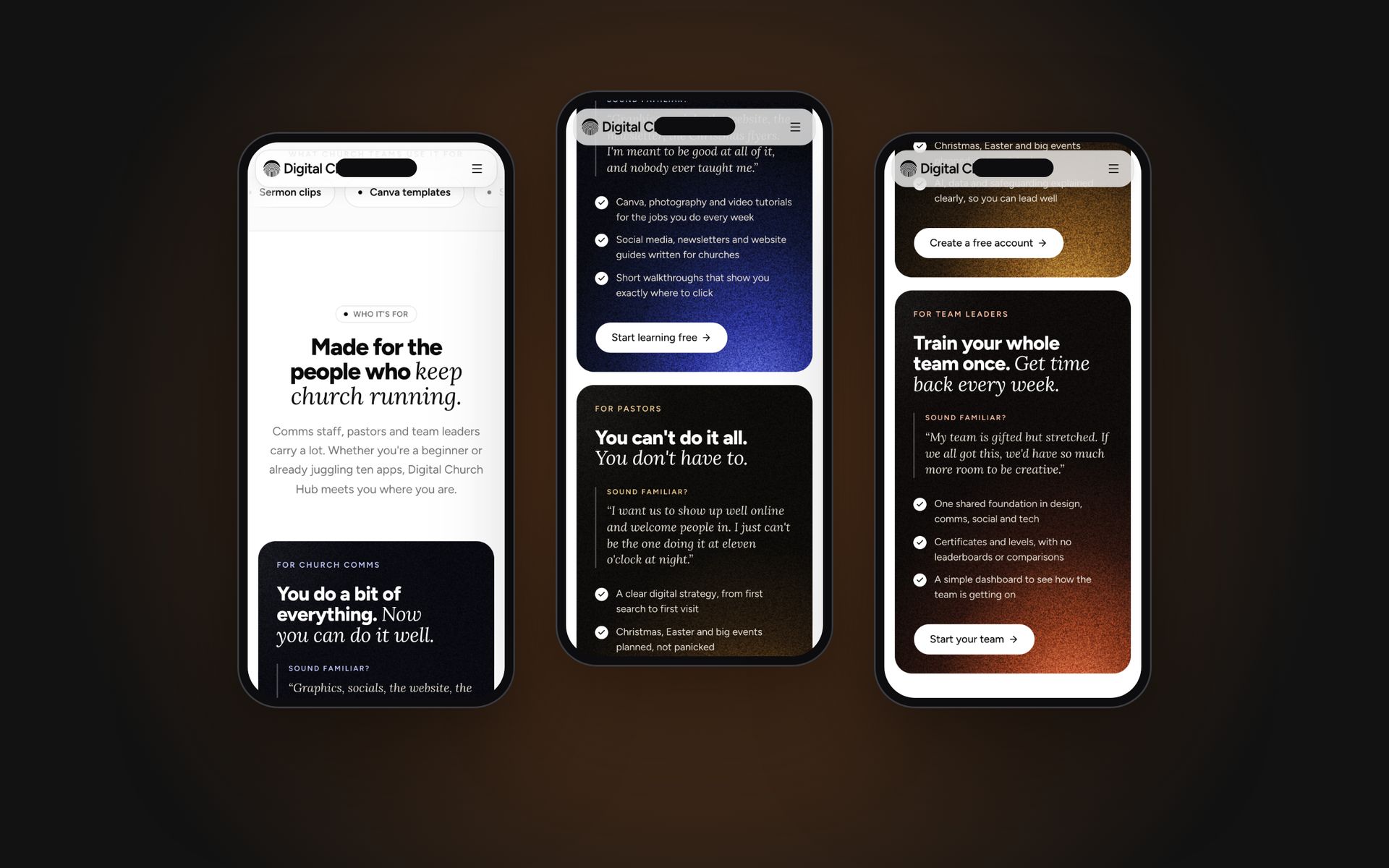 Digital Church Hub: phones